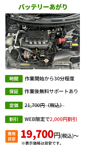 バッテリーあがり